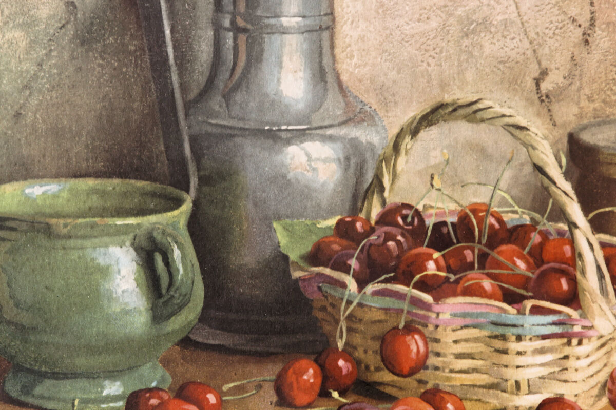 Still life, art deco frame