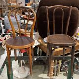 2 chaises de bistrot bois courbé