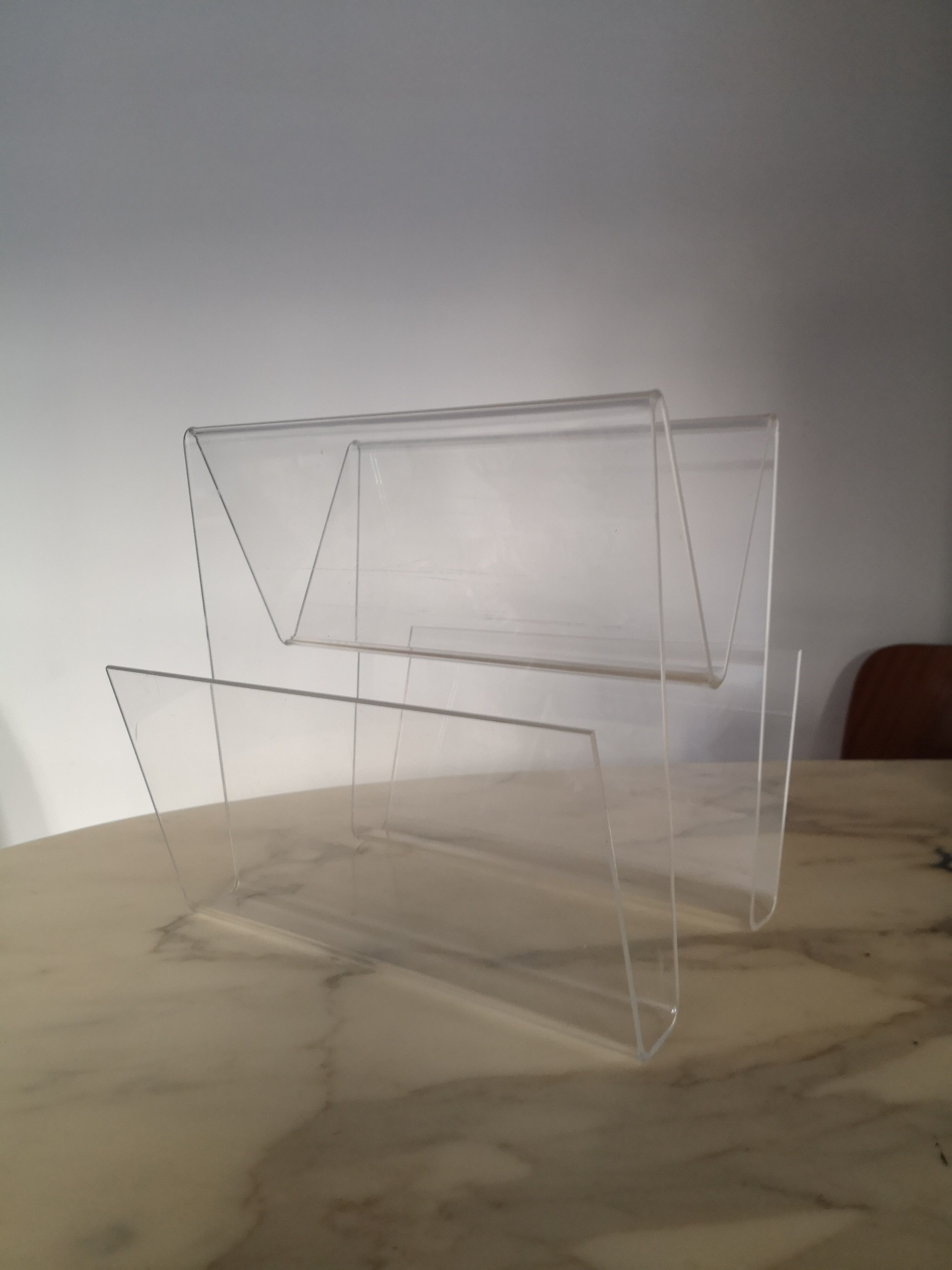 Plexiglass magazine holder 1970