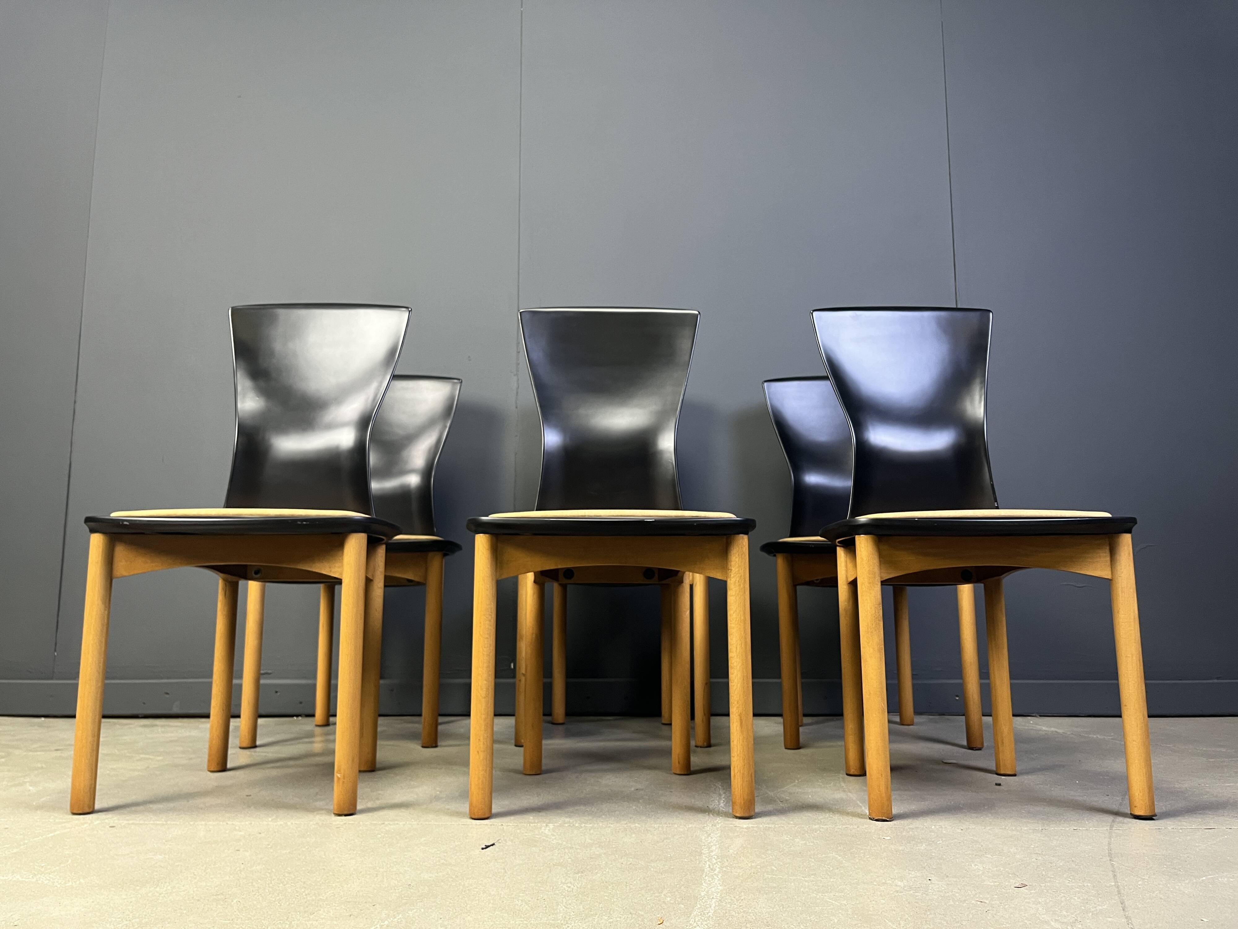 Vintage Pelope dining chairs by Francesco Binfarè for Cassina, 1990s