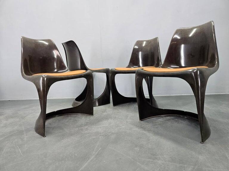 Set of four dining chairs Steens Østergaard A-Line 290, Cado, Denmark, 1960s