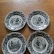 Set of eight talking plates
