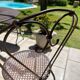 Chaise de jardin en fer forgé artisanal