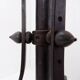 Art Nouveau Wrought iron tripod floor candlestick