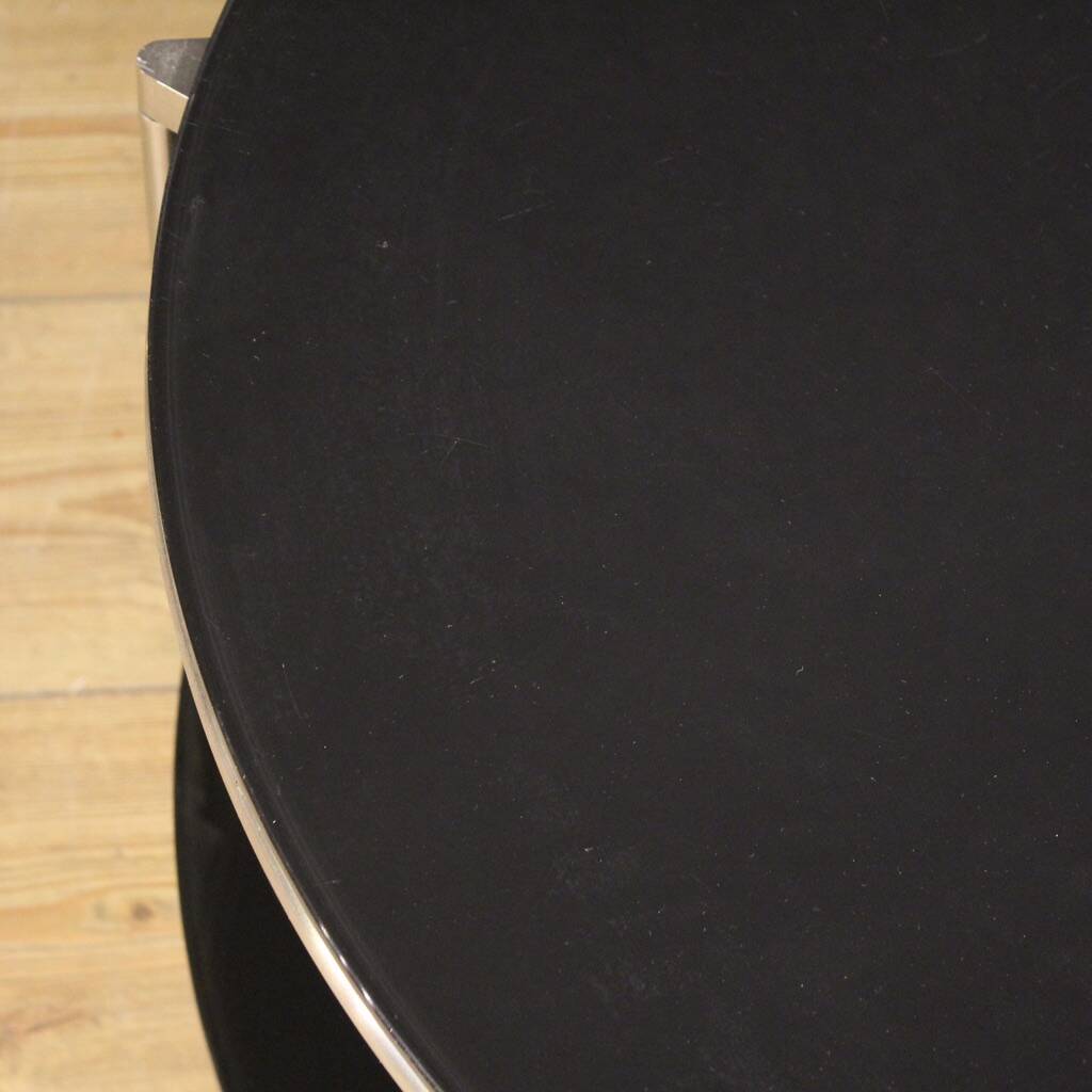 1980s coffee table on casters