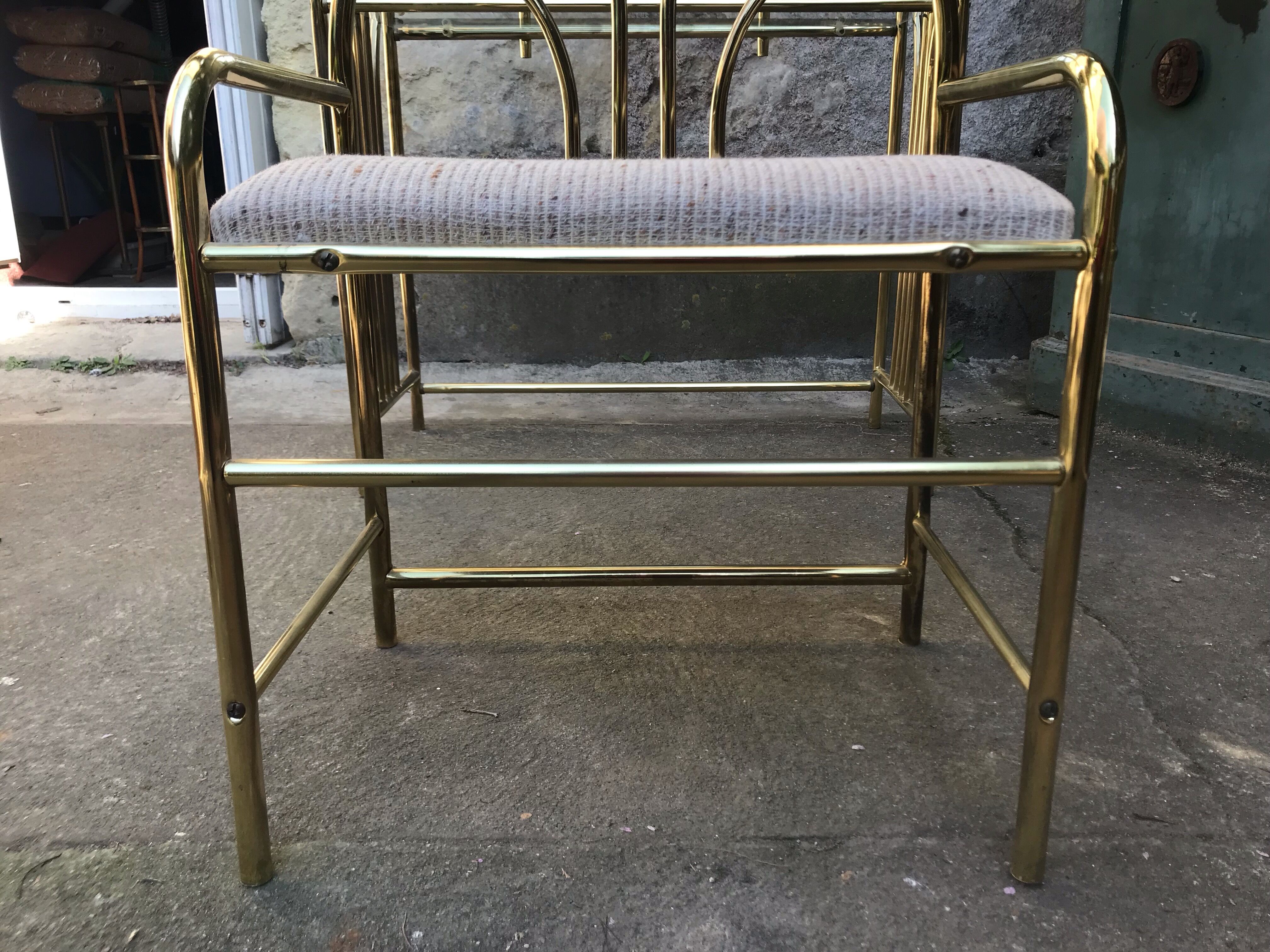 Golden dressing table and armchair