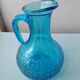 Blue glass jug