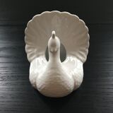 White peacock vase