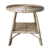 Table basse ronde en rotin