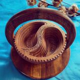 Foldable wooden bowl