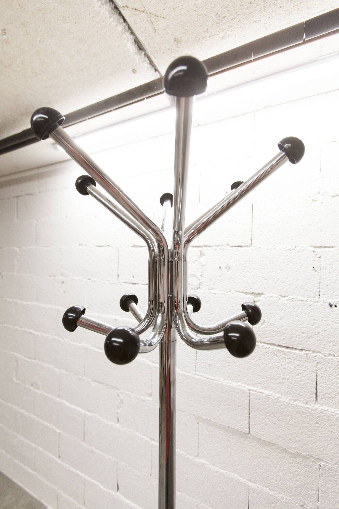 Industrial parrot coat rack 1970 12 hooks 193cm