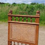 Antique set 6 - cane chair oak
