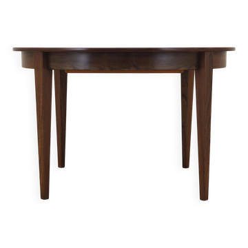 Round rosewood table, Danish design, 1970s, production: Denmark
