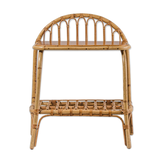 Table en rotin, années 1970