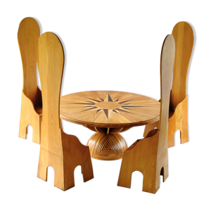 set de 4 chaises et une