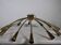 Plafonnier Sputnik Spider doré des années 1950-1960
