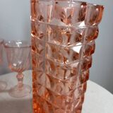 Windsor pink glass geometric vase from Luminarc