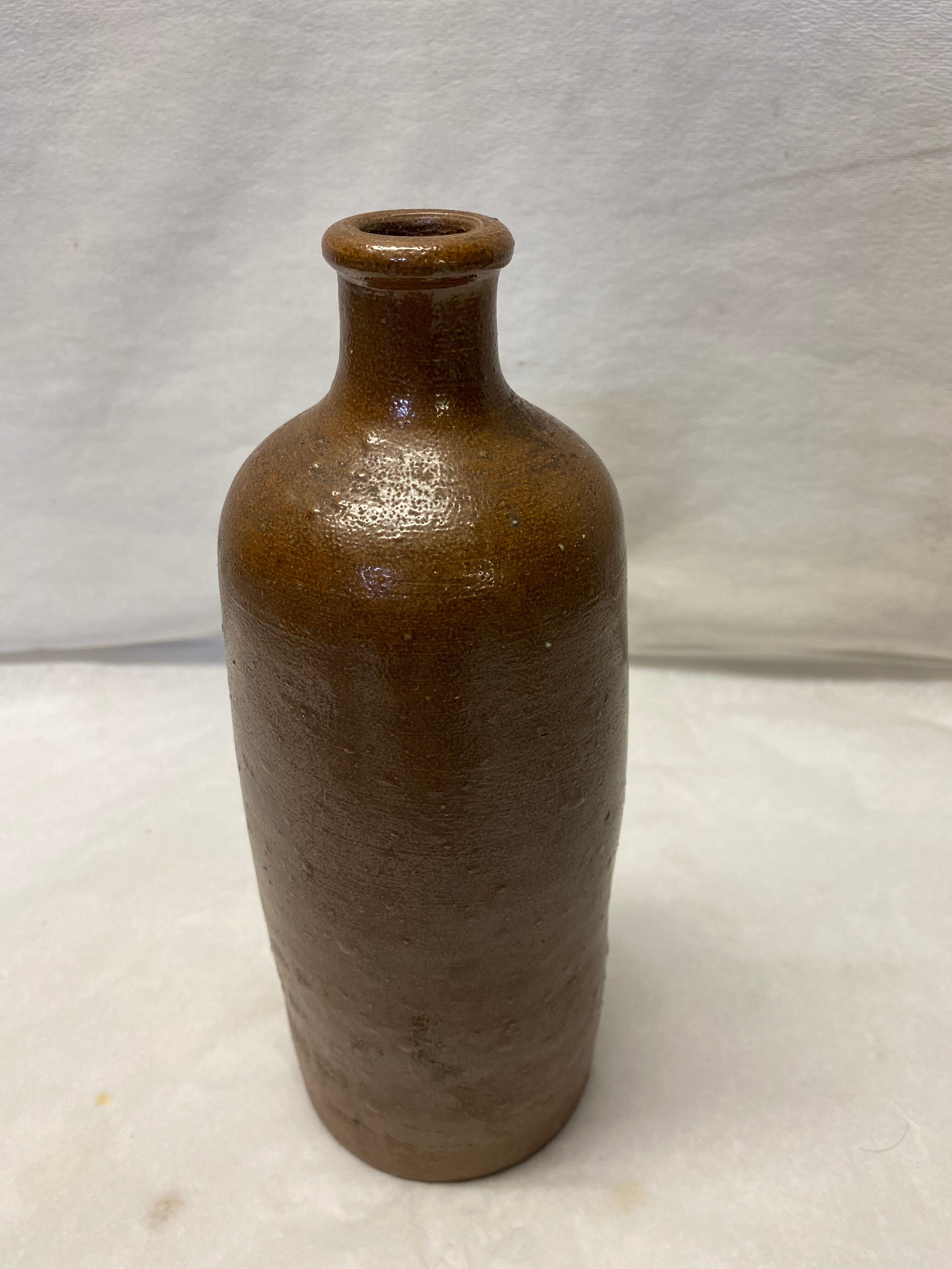 Vintage brown stoneware bottle