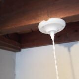 Vintage molded glass pendant light