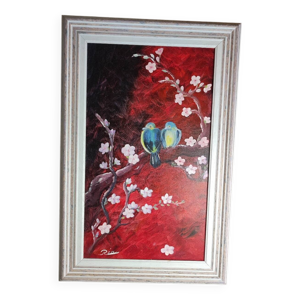 Tableau oiseaux sur un