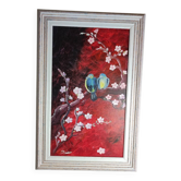 Painting of birds on a cherry tree