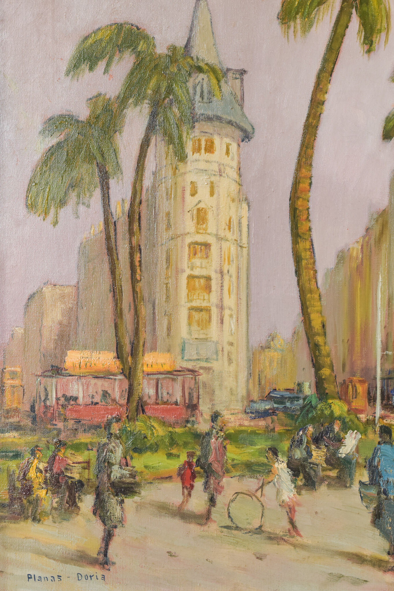 Francisco Planas Doria, Cityscape Painting, Barcelona