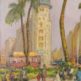 Francisco Planas Doria, Cityscape Painting, Barcelona