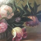 Bouquet flowers composition on canvas 91x71