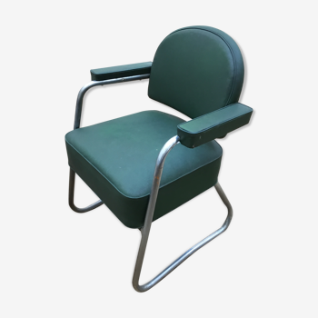 Green and chrome chair