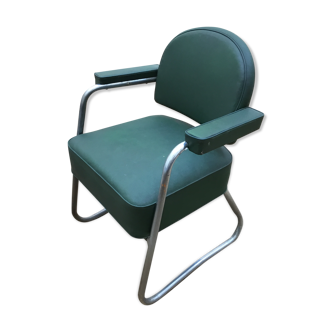Green and chrome chair