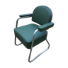 Fauteuil vert et chrome