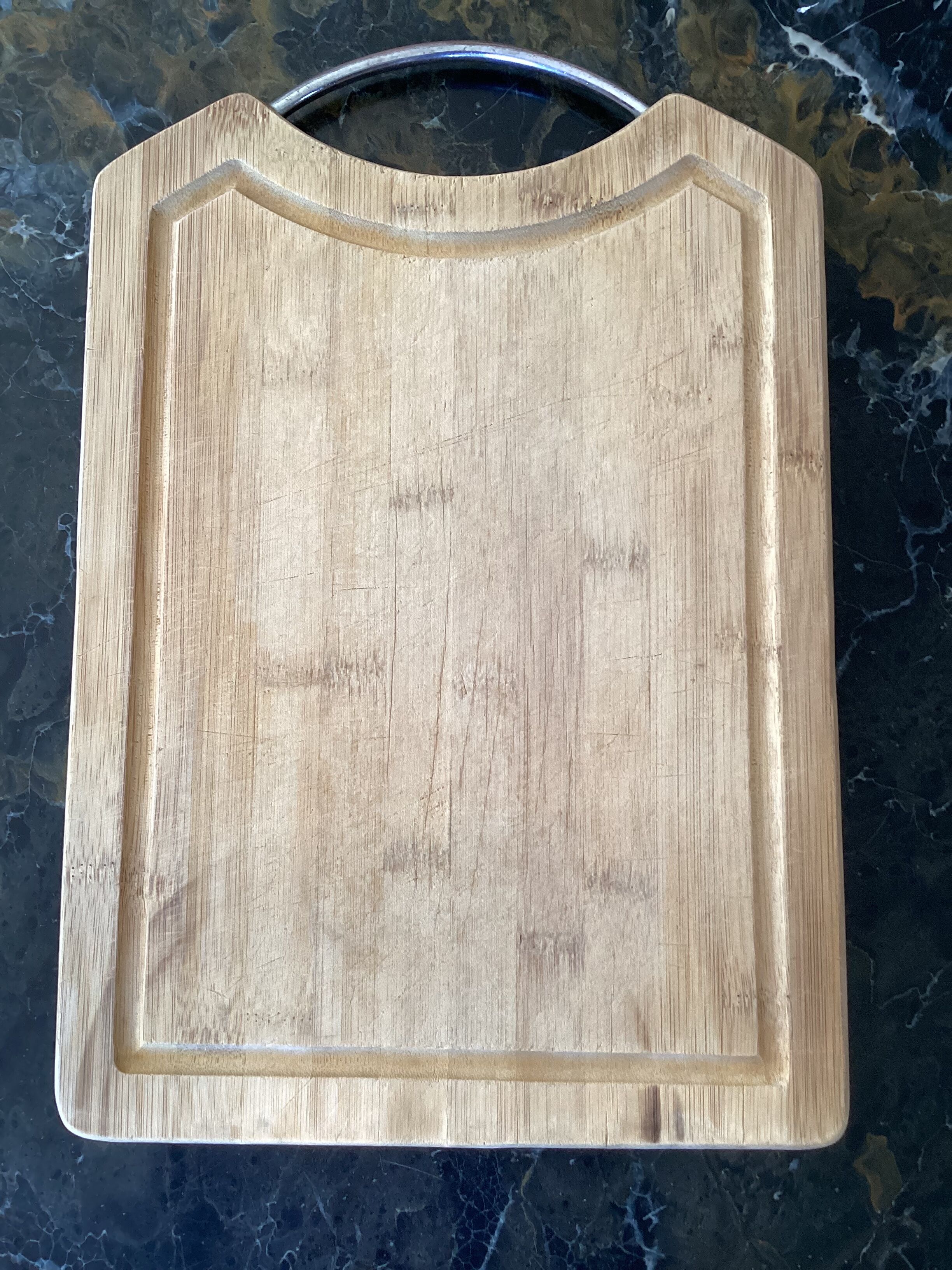 Clear wood cutting board