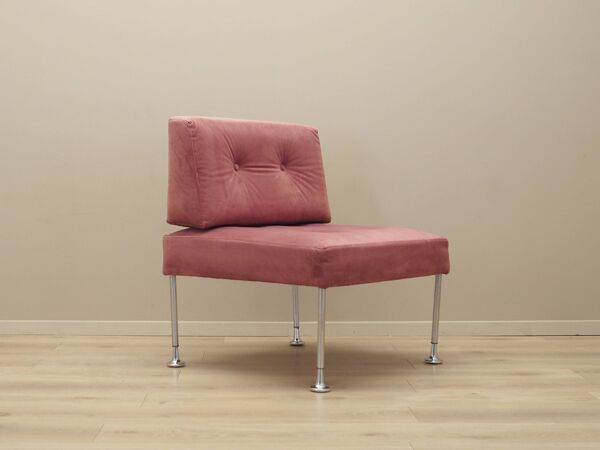 Fauteuil rose, design danois, années 1960, designer : Poul Cadovius, éditeur : France & Søn