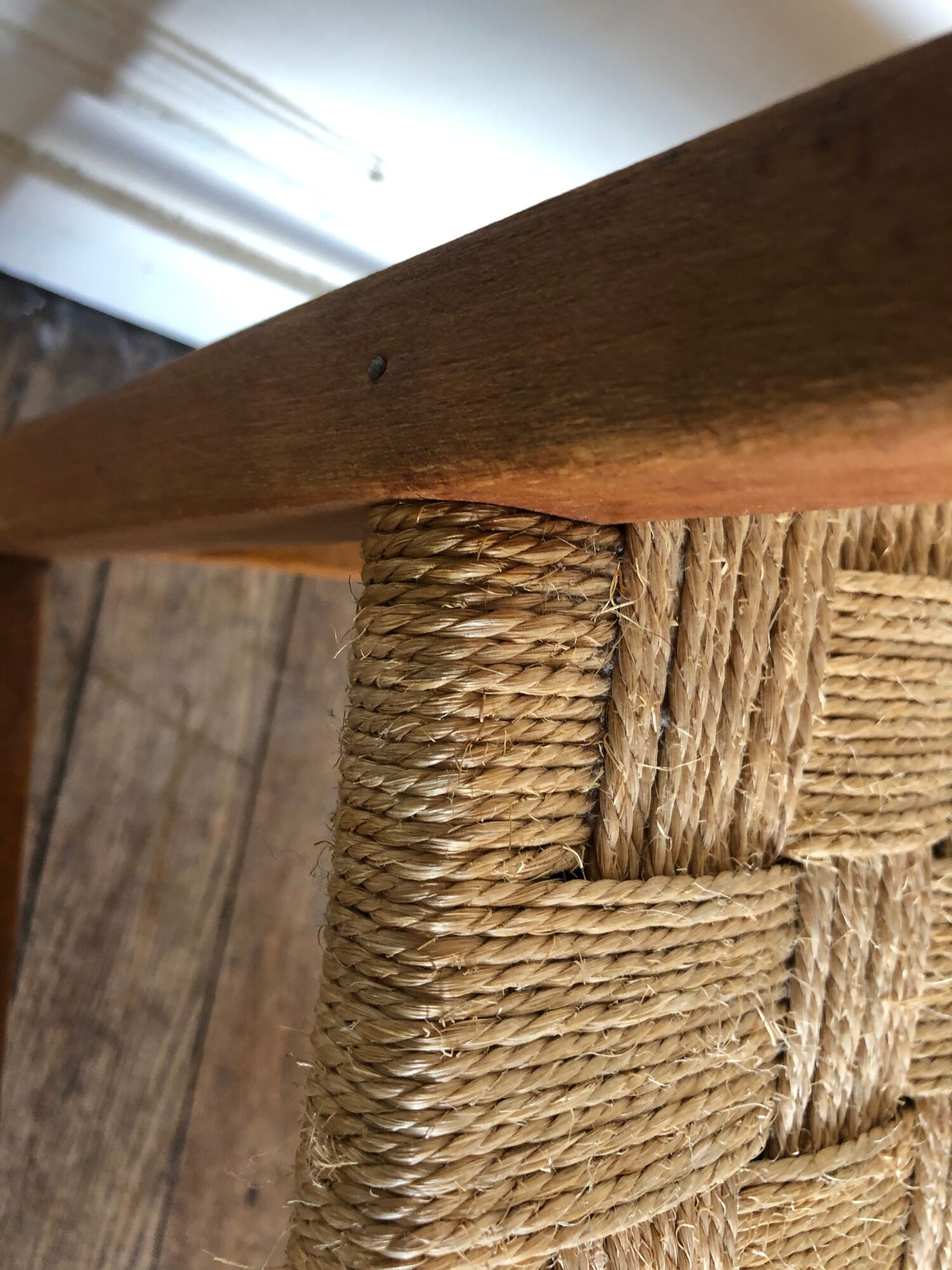 Chair made of wood and rope