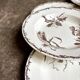 6 HB & Cie brown ironstone soup plates