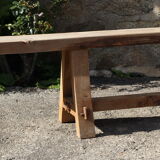 Pair of solid wood benches - brutalist