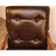 Pair of leather and chrome metal armchairs 1970