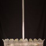 Luxury Large Size Art Decò Chandelier By Barovier e Toso, Murano Glass, 1940