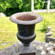 Iron garden urn planter, Antique French cast iron classical campana va