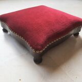 Napoleon III red velvet footrest