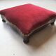 Repose pieds velours rouge Napoléon III