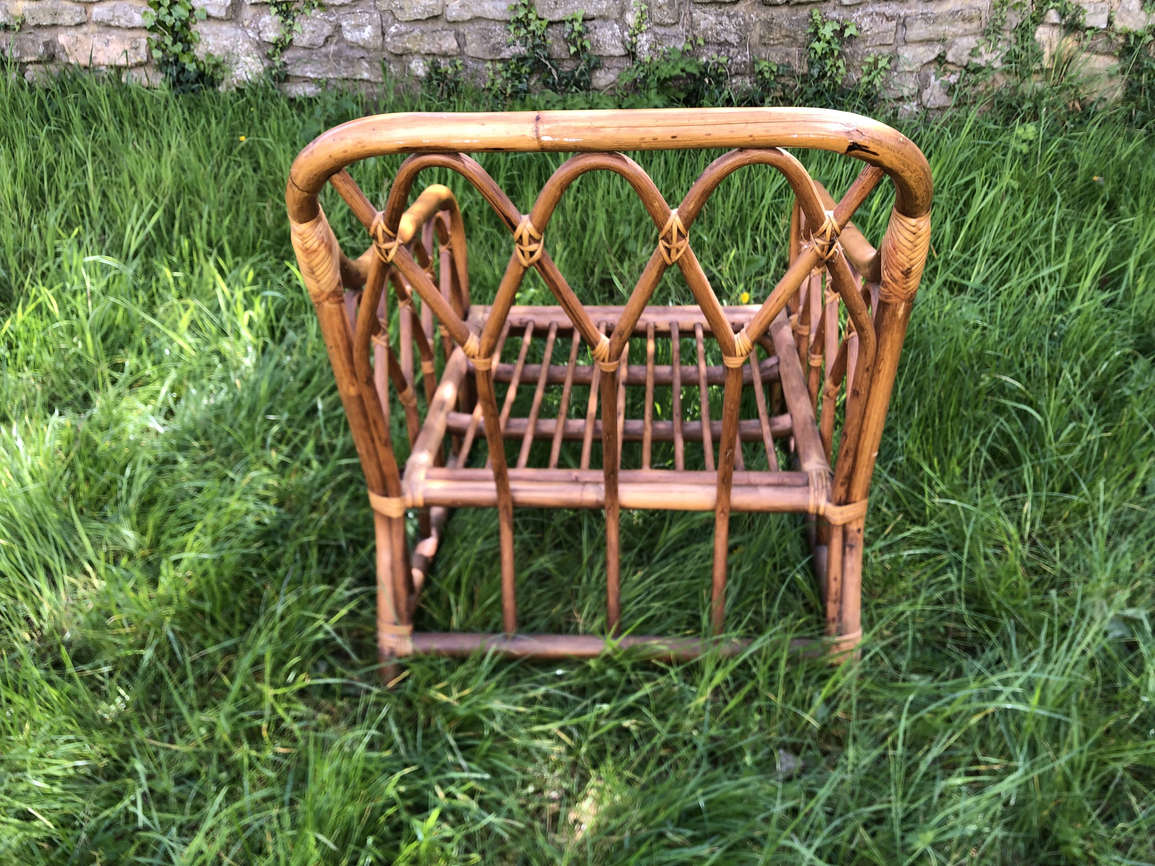 Vintage 60s/70s rattan bamboo armchair