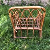 Vintage 60s/70s rattan bamboo armchair