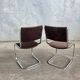 Paire de chaises chromées vintage 1970
