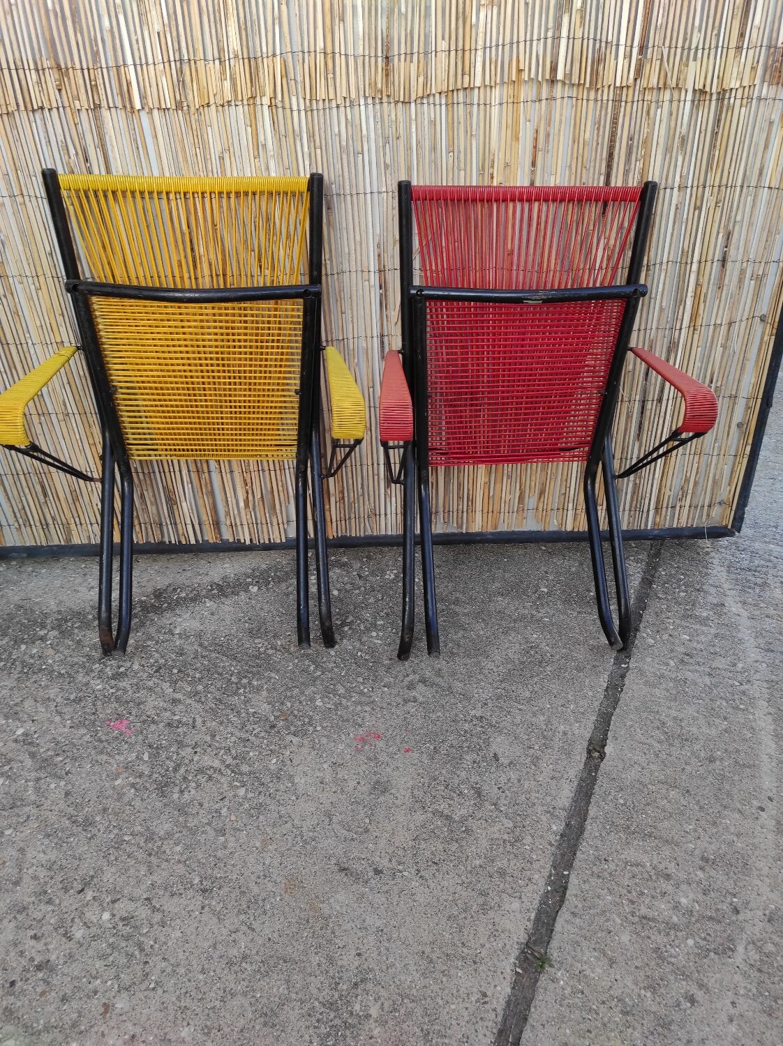 Pair of armchairs scoubidou
