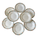 lot of 8 hollow plates Terre de Fer St Amand model "Molière" XXth