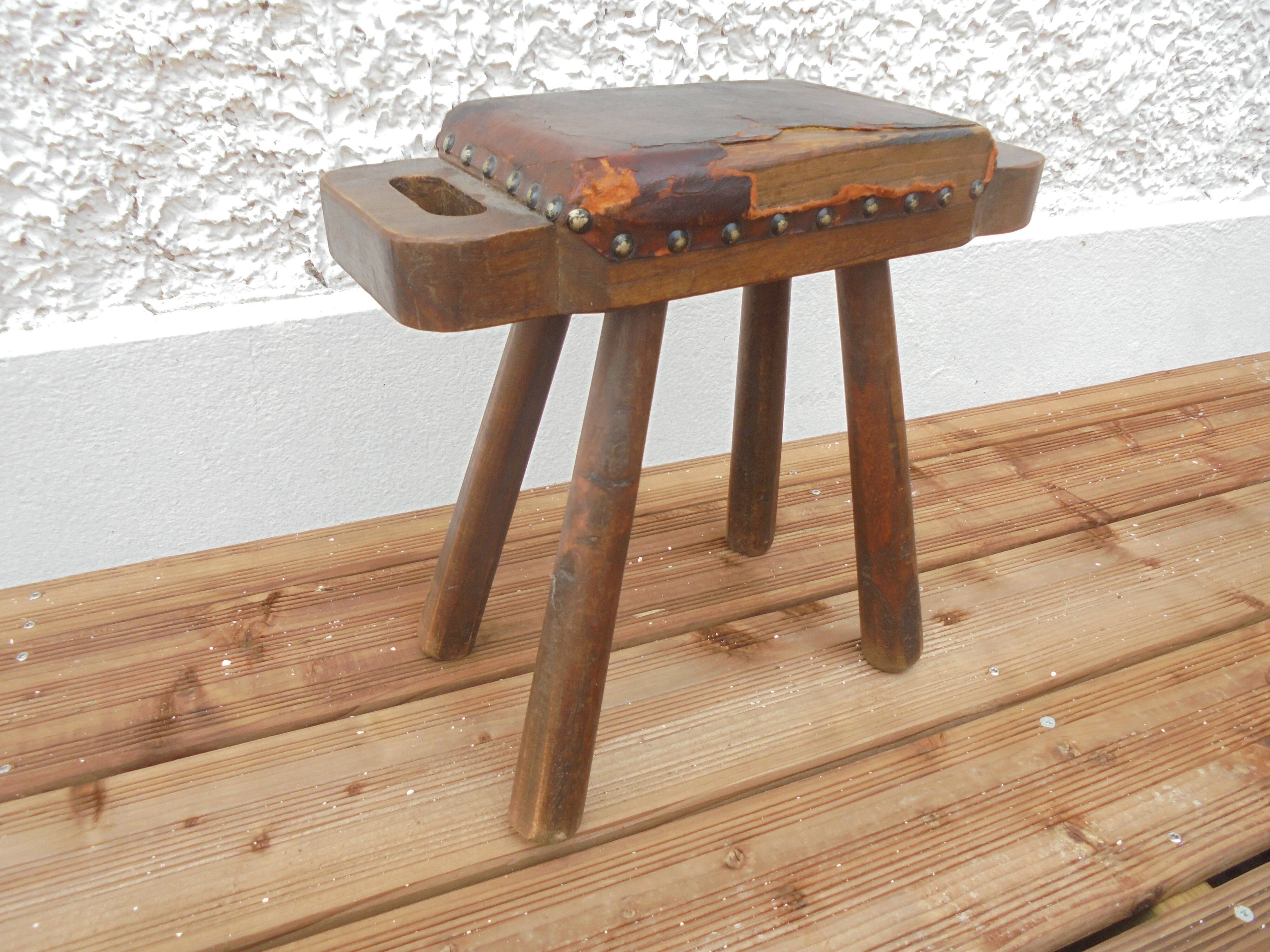 Old wooden stool