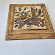 Trivet Tile in the style of Roland Zobel The Cyclades Anduze