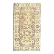 Vintage Turkish Oushak Handmade Wool Cotton Yellow Area Rug 119X210