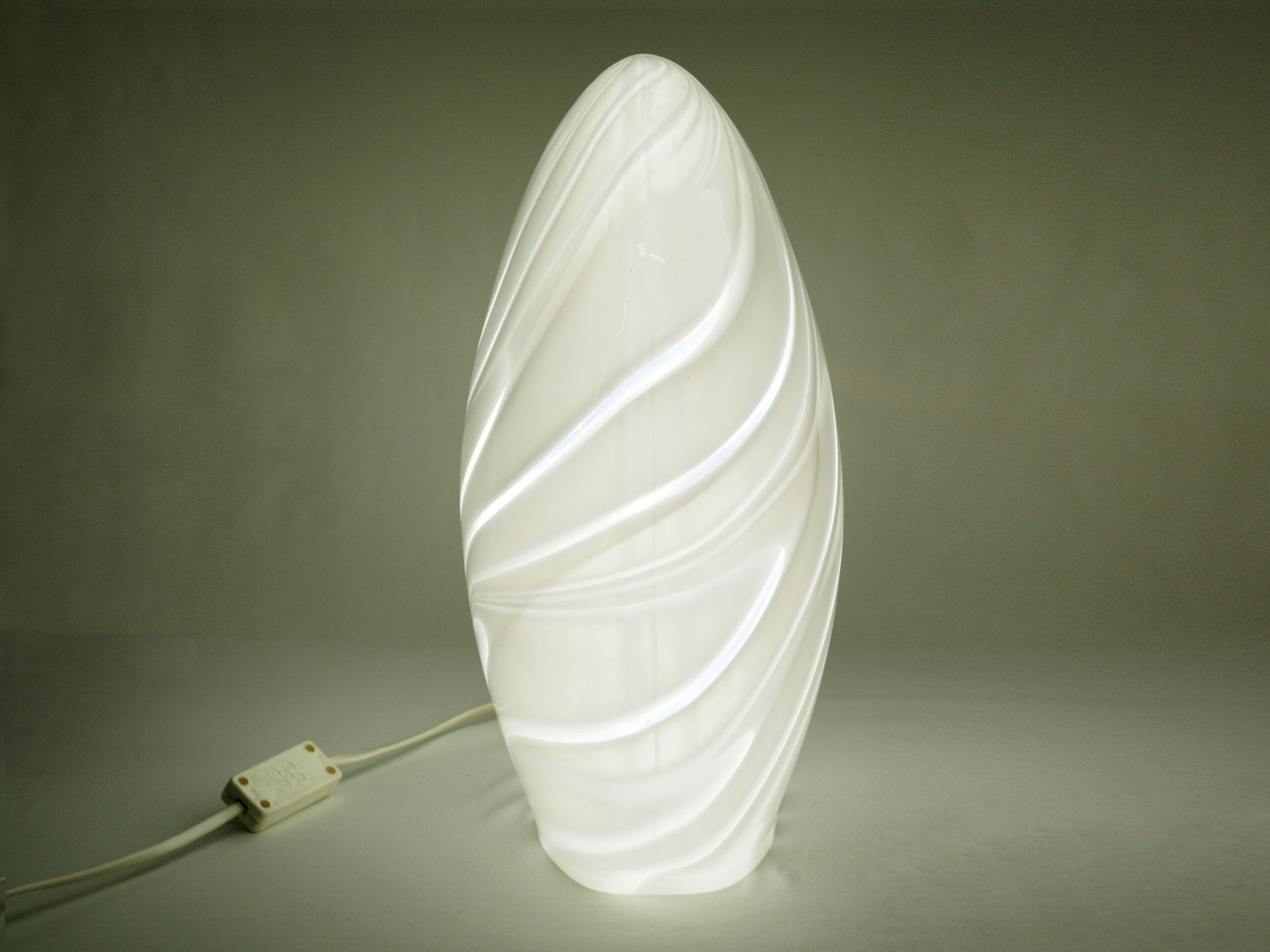 Italian art glass disc table lamp by Vetri Murano, 1970